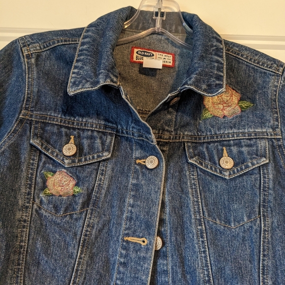 Flower patched denim jacket - Picture 2 of 4